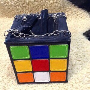 NWOT Rubik Cube Purse,Vegan Leather, Big Bang Theory, Unique, Cosplay, Gorpcore